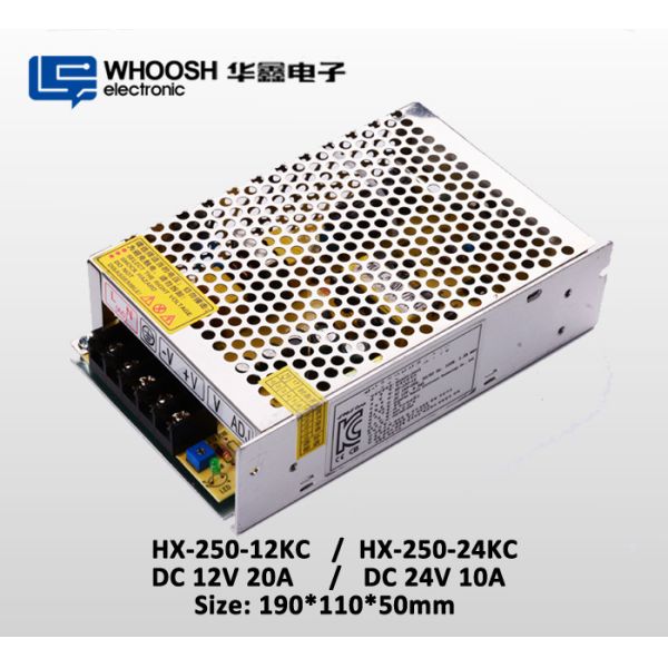 Quality WHOOSH LED Module Power Supply 250W 20.8A Constant Voltage LED Driver 12V for sale