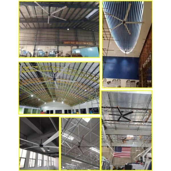 8 Feet To 24 Feet Diameter Industrial Overhead Fans Hvls Big Fan Corrosion Resistant