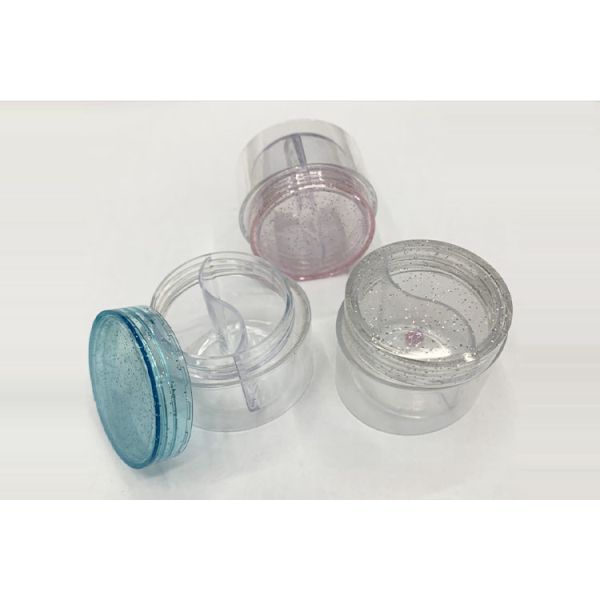 Quality 10ml Separate Day And Night Face Cream Jars Transparent PS for sale