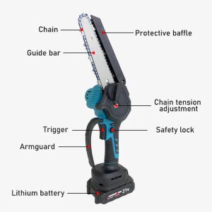 OEM China 21V Cordless Chainsaw With 6 Inch Lithium Battery DIY Grade Hand