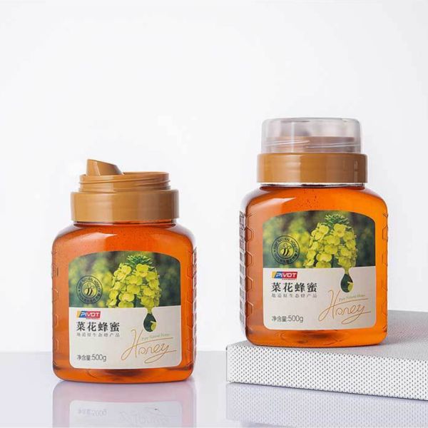 Quality 500g 700g Honey Plastic Beverage Bottles Reusable Plastic Jars Squeezable for sale