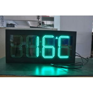 Adjustable Brightness Control 12 Inch 8 Inch Outdoor LED Time And Temp Sign