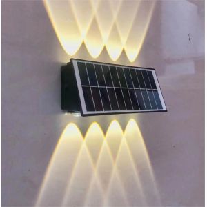 100lm UP Down Solar Outside Wall Lights Wall Mounting Colorful With Lithium