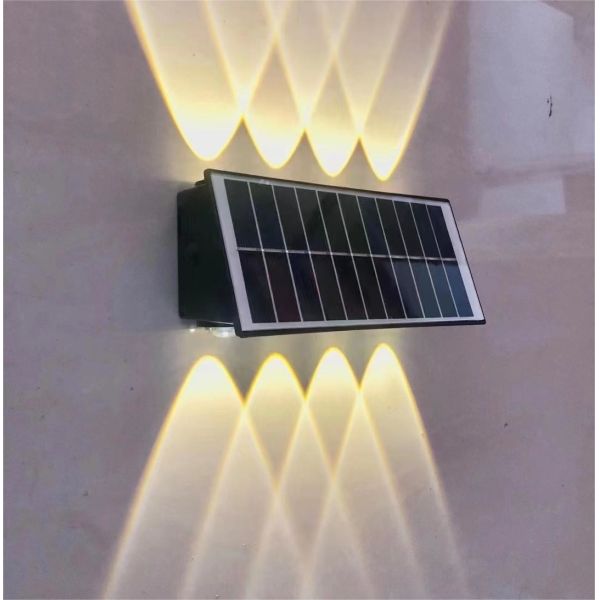 100lm UP Down Solar Outside Wall Lights Wall Mounting Colorful With Lithium