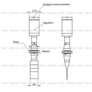 Rubber Ultrasonic Cutting Machine / Device With 60mm Blade Width Titanium