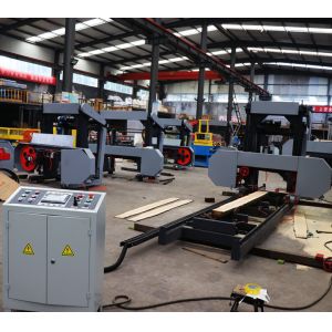 4.5M Long Horizontal Band Sawmill For Wood Cutting Portable Big Round Timber