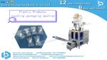 Plastic hooks pouch packing machine with three counting vibration bowls