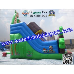 Custom Animal Inflatable Slide / Inflatable Dry Slide with Fire Resistant