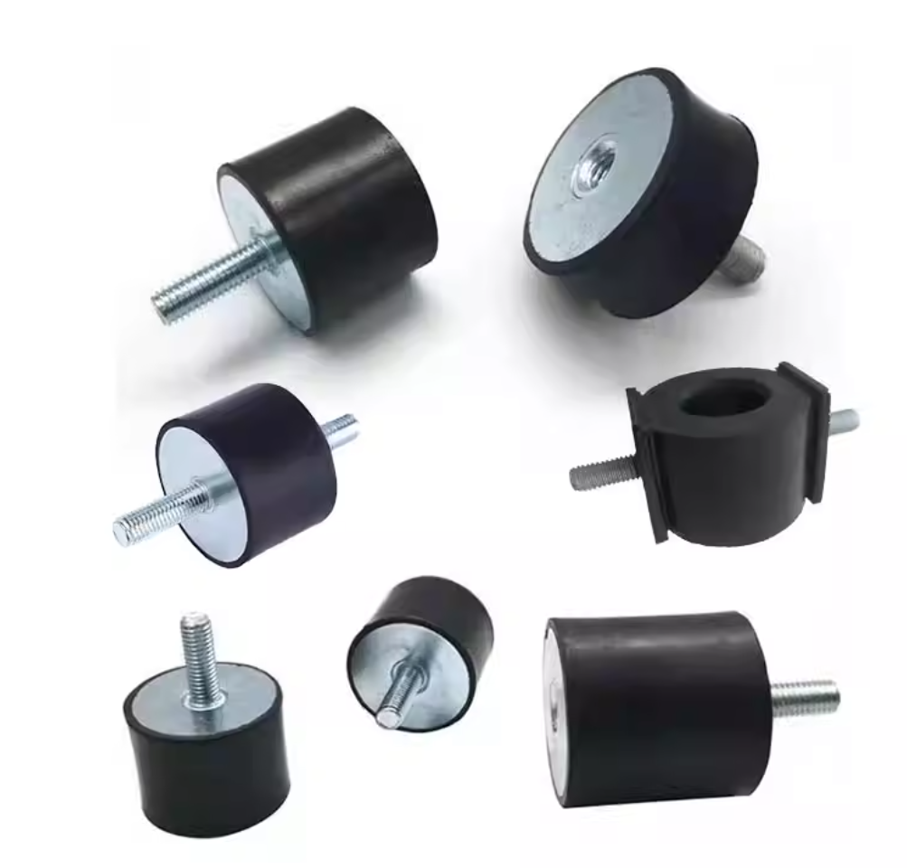 High Vibration Dampening Rubber Shock Mounts Black Rubber Components for