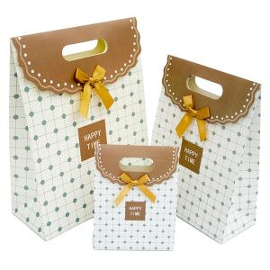 Custom Logo Recyclable Grey Board Gift Bag with UV Printing