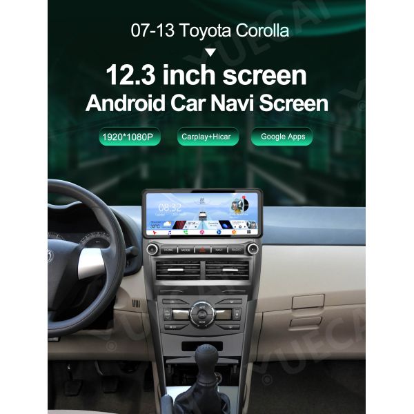 12.3 Inch Android Car Stereo for Toyota Corolla with Android Auto