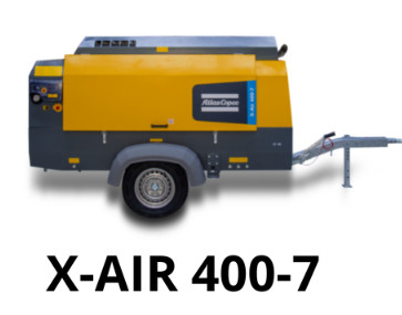 12 M³/min FAD Portable Compressor X-AIR 400-7with Electric Power Source And 7