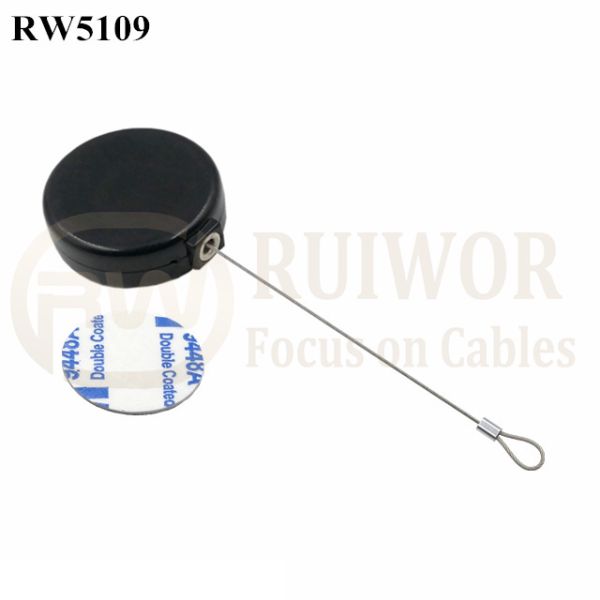 RW5109 Round Mini Anti Lost Recoiler Plus Size Customizable Fixed Loop End