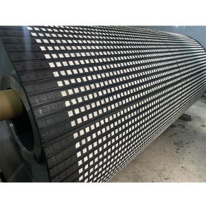 Dimple Ceramic Tile Embedded In Rubber Lagging For Conveyor Pulley 500mm Width