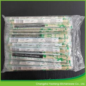 21cm Nature Round Bamboo Chopsticks Disposable With Full Opp packing