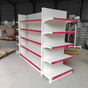 Factory Custom Size gondola shelving double-sided mart racks supermarket Large