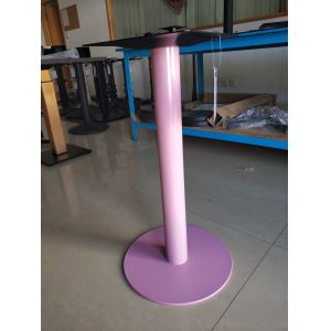 Resrautant Custom Metal Table Bases Adjustable Feet Round Base Stainless Steel