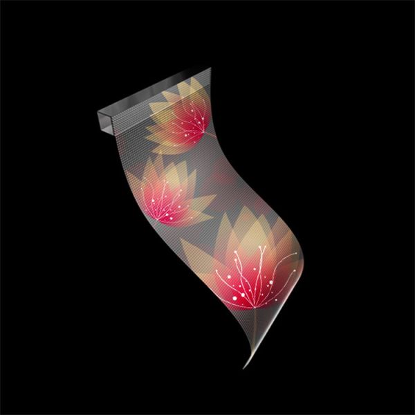 P10 Flexible Transparent Full-color LED Display Adhesive LED Screen on Glass for