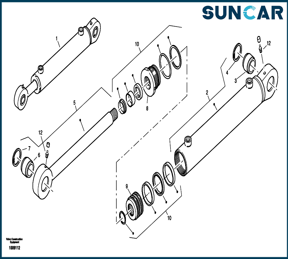 SUNCARVO.L.VO VOE 11370826 VOE11370826 Cylinder Seal Kit For Wheel Loader L40B