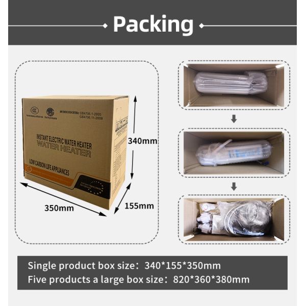 Global Portable Tankless Hot Water Heater 220V Hotel Water Heater 6000W