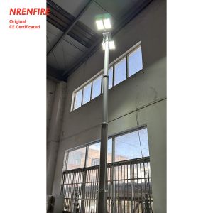 vertical mounted 7.5m pneumatic telescoping mast light tower for fire tender