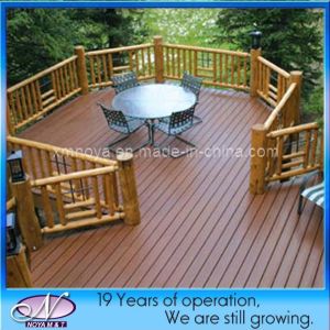 Fire-Resistant WPC Wood Plastic Composite Decking Flooring in Brown
