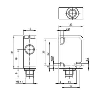 UB250-F77-E2-V31 Ultrasonic Sensor 250mm Range IP67 PNP Output Pepperl+Fuchs