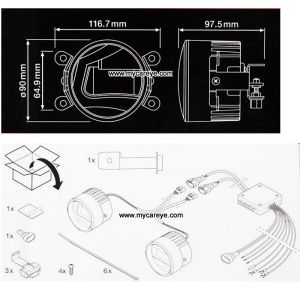 Suzuki Jimny front fog lamp LED DRL daytime driving lights kit upgrade