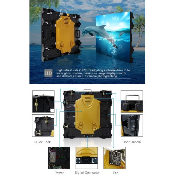 Full Color 640*640mm Outdoor Rental LED Display Super Slim 3S Scanning Mode