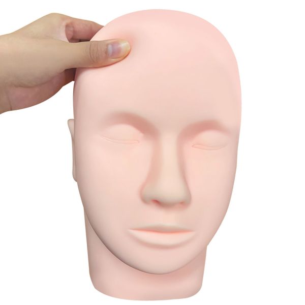 Silicone Rubber Permanent Makeup Practice Skin , Mannequin Head For Makeup Practice