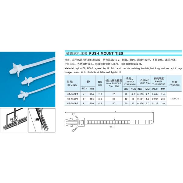 Plug mount cable tie