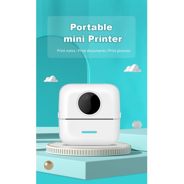 Thermal Sticker Pocket Small Inkless Printer 57X25 Paper