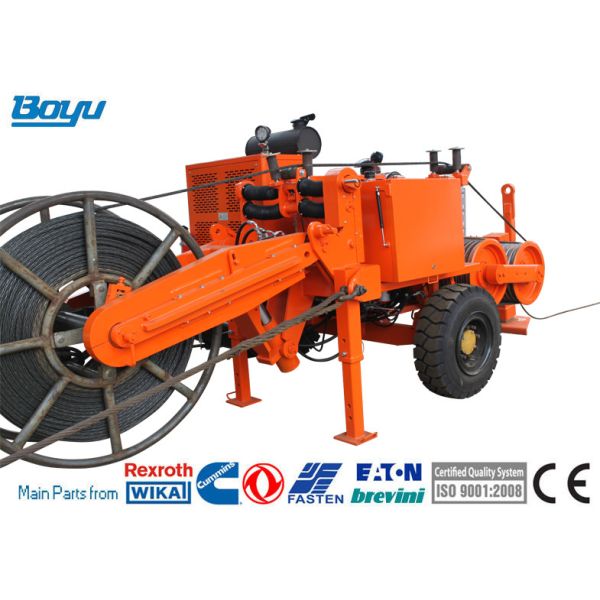 Quality 77kw 103hp Transmission Line Stringing Equipment Hydraulic Puller Cummins Engine for sale