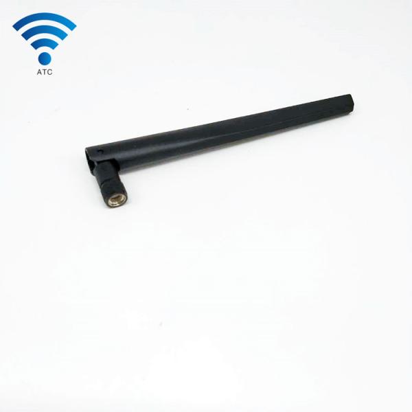 Quality Black External Omni WiFi Antenna SMA WLAN Rubber Terminal Modem Antenna for sale