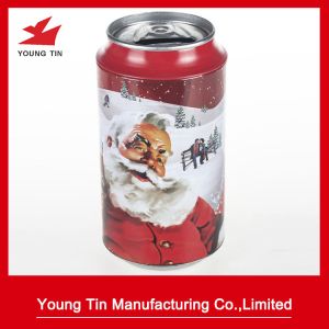 China Fancy Cylinder Round Coin Bank Tin Artwork Full Color CMYK Printed For Promotion on sale