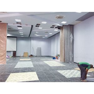 Portable Soundproof Movable Partition Wall with Dupont POM Rollers and Top and