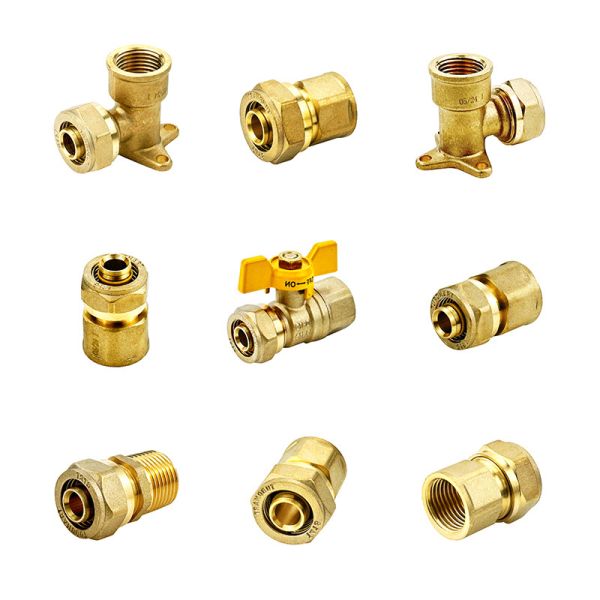 Plumbing Material 1/2" 3/4" 1" PEX A Fittings Brass Pipe Fitting Compression