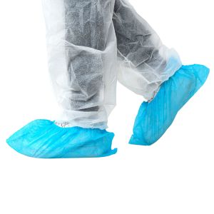 Antiskid SMS Disposable PP Shoe Covers 40gsm 40 * 15cm For Cleaning Room