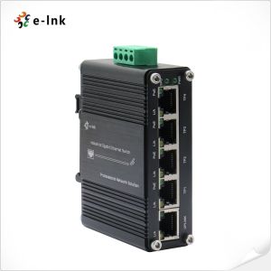 Mini Industrial 5 port Ethernet POE Switch with 4 Port PoE 12~48V DC Input