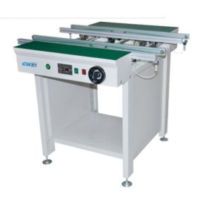 Automatic SMT PCB Conveyor Steel Frame 1.2M Double Track Two Sets Of Stepper