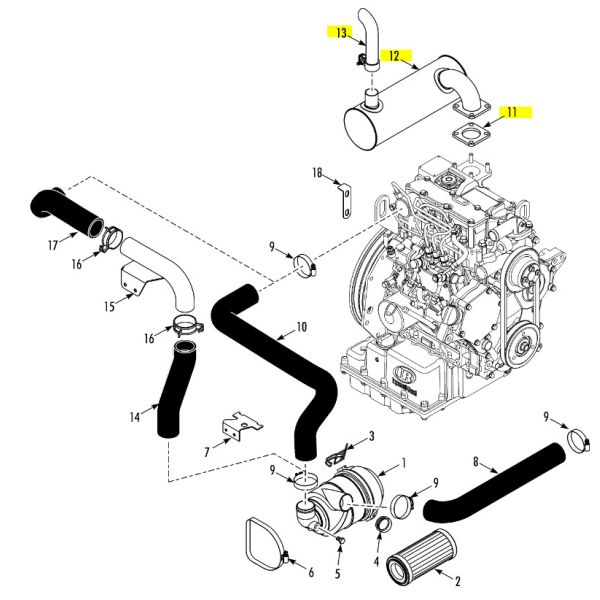 Muffler 130983 3E71351G01 3E71352G01 for SP THERMO KING Refrigeration Unit Sell 130983TKA 116173
