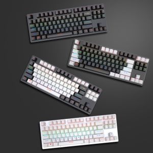 Professional Wired Mechanical Gaming Keyboard with 87 Keys LED Backlit and Metal
