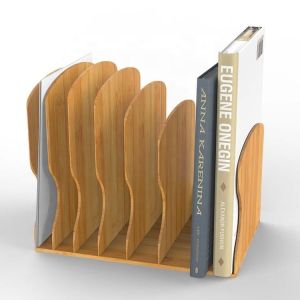 Office Storage Holders Racks Bamboo Book Stand with Cloud Shape and Customized