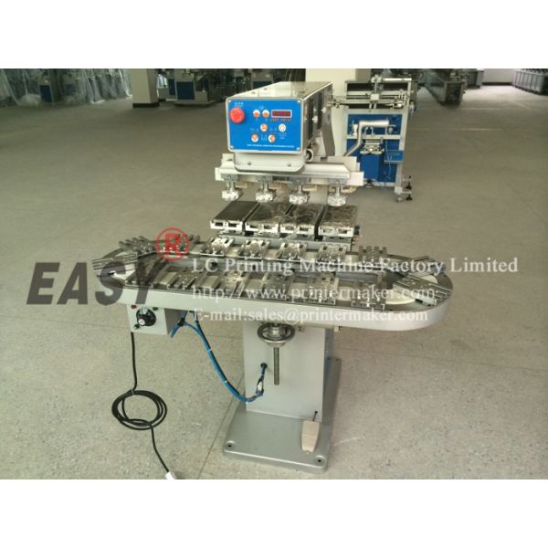4 Color Pad Printer with Conveyor