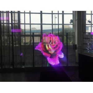 3500cd/ M² Transparent Glass LED Screens Display FCC IP43 12m For Jewelry Store