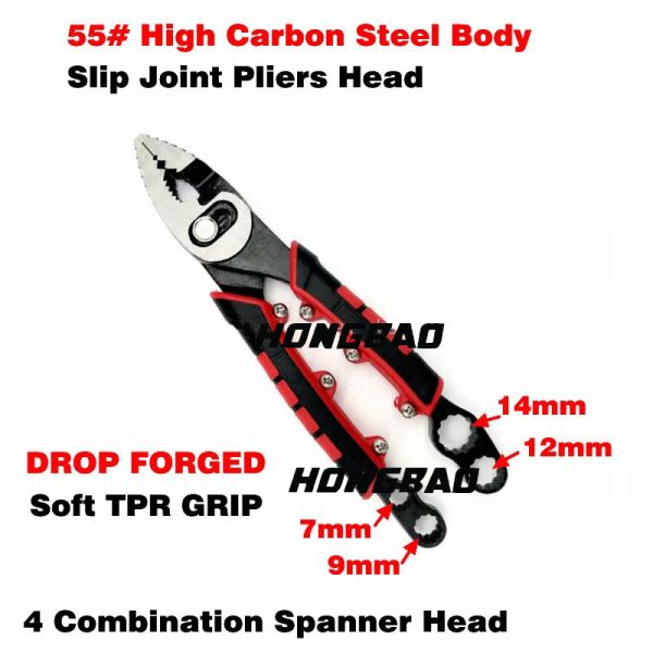 4 Inch 9-1/2" Combination Slip Joint Wrench Handle Pliers 2 In 1 Carbon Steel