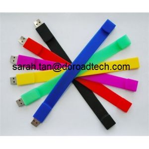 Wholesale Customized 100% Real Capacity Silicone Bracelet USB Flash Drives from china suppliers