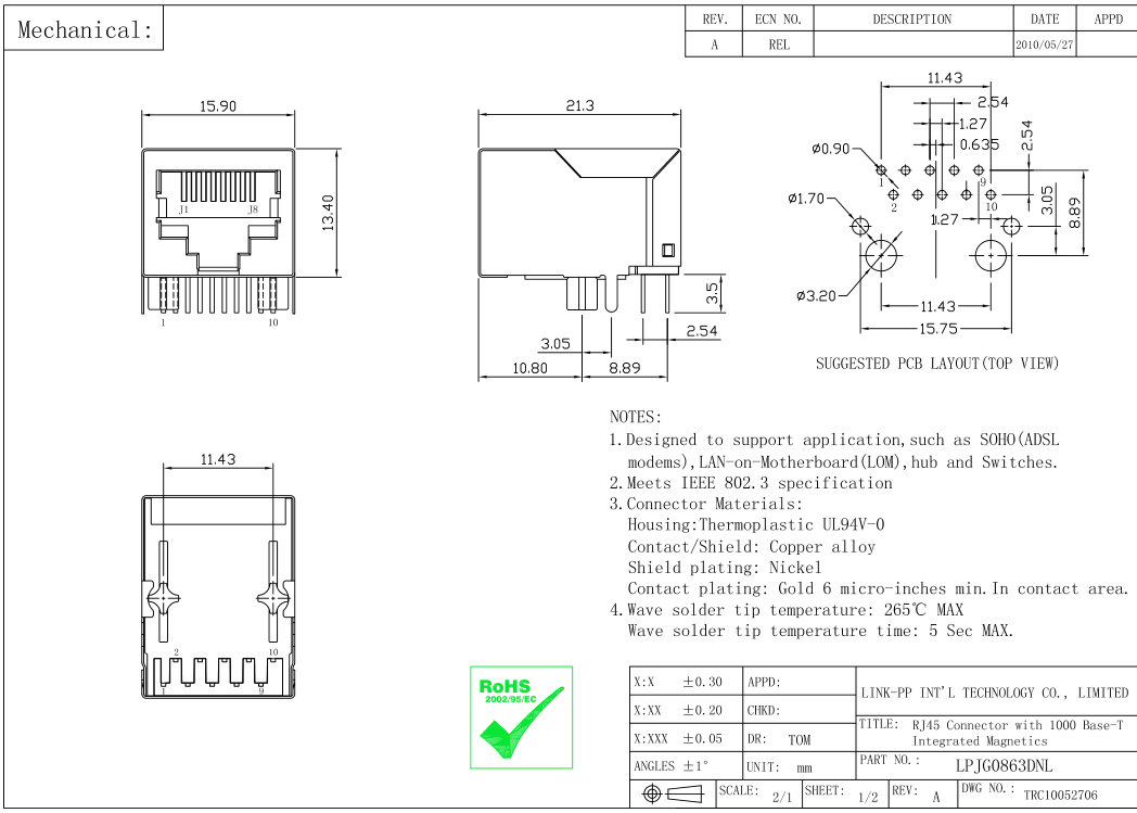 48F-24NW4NL Gigabit Circuit RJ45 Wireless Data Communication LPJG0863DNL