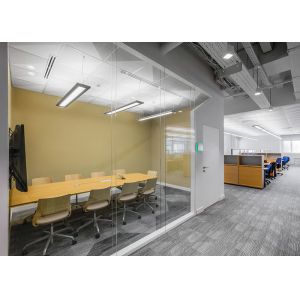 Double-glass Layer Partitions Modular Customized Sticked Logo Glass Partition