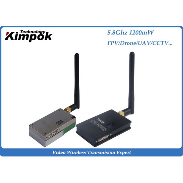 1200mW Analog Video Transmitter , 5.8Ghz Wireless CCTV Video Transmitter &